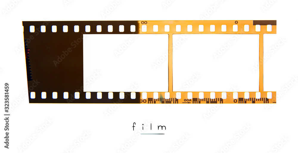 (35 mm.) film frame.With white space.film camera.	