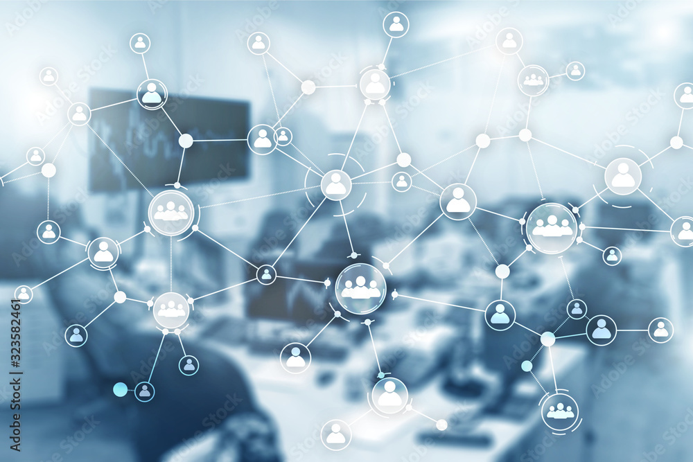 Social network structure. Icon people. Business connections concept. Social network structure. Icon people. Business connections concept.