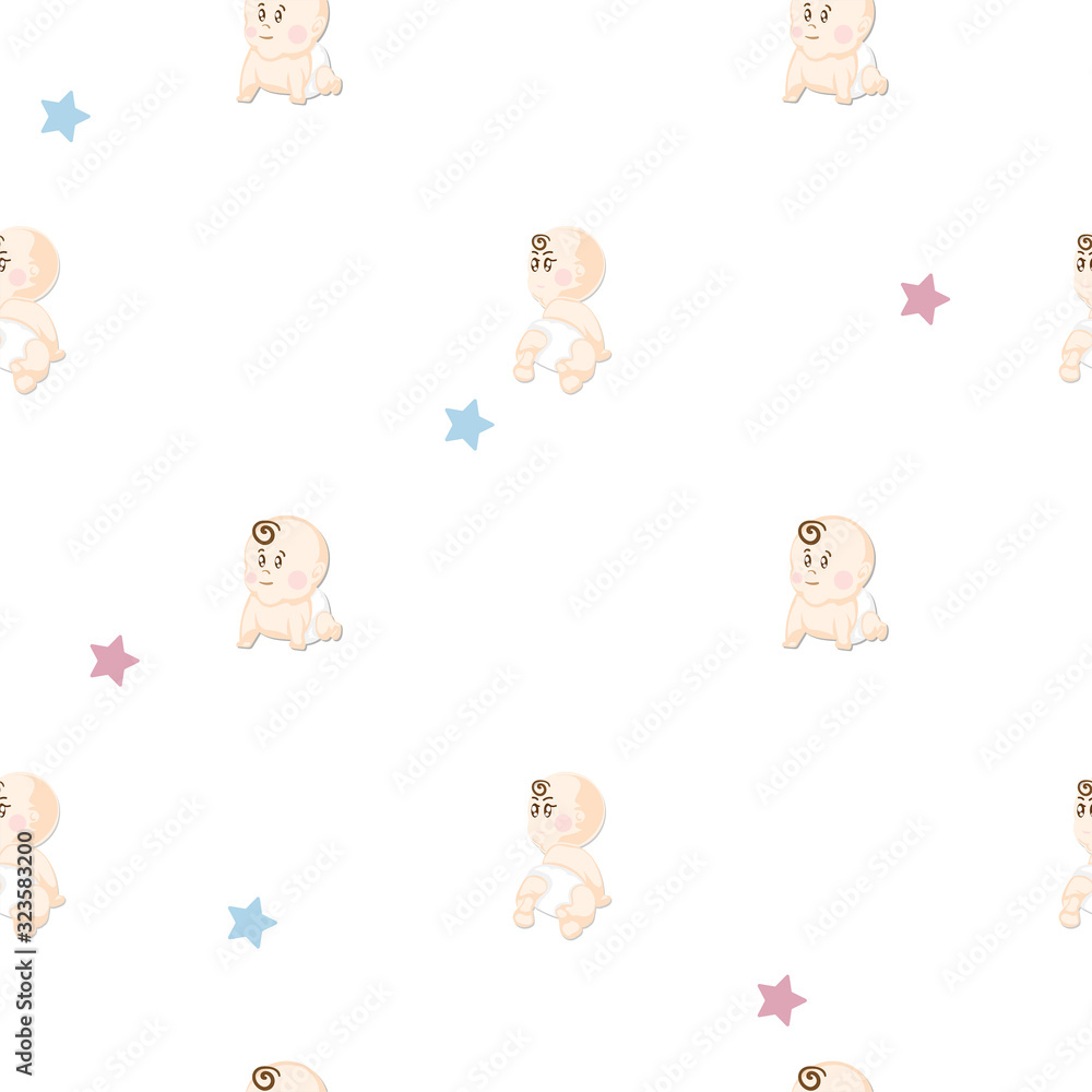 Obraz premium baby graphic pattern wallpaper object