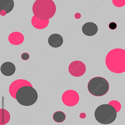 pink and black and gray polka dot photo