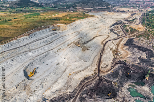 Stone quarry aerial photo