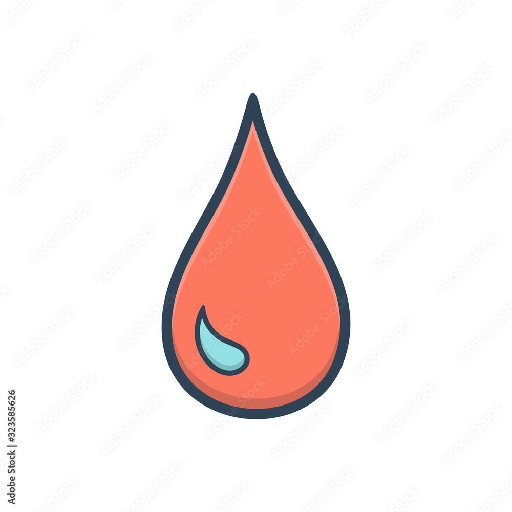 Fototapeta premium Color illustration icon for blood donation 