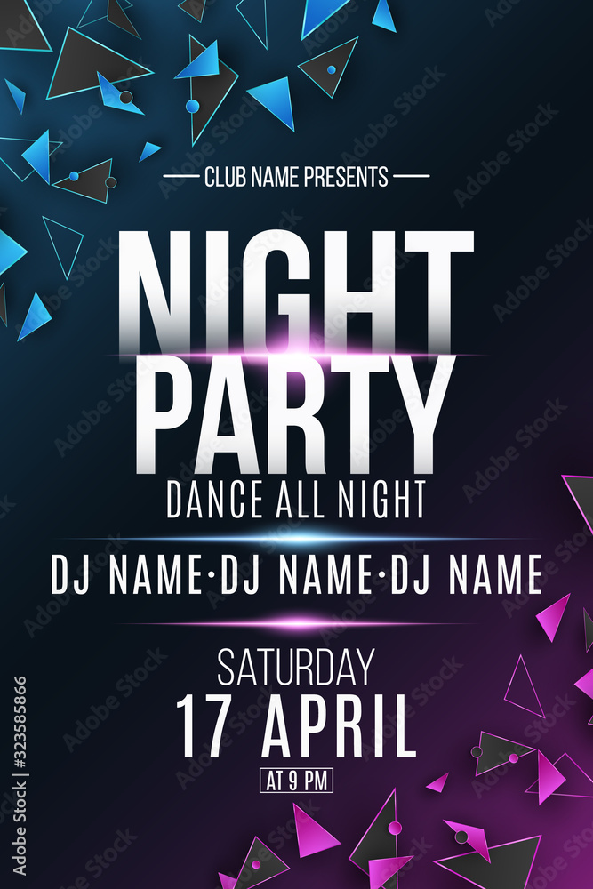 Fotografie Night party flyer