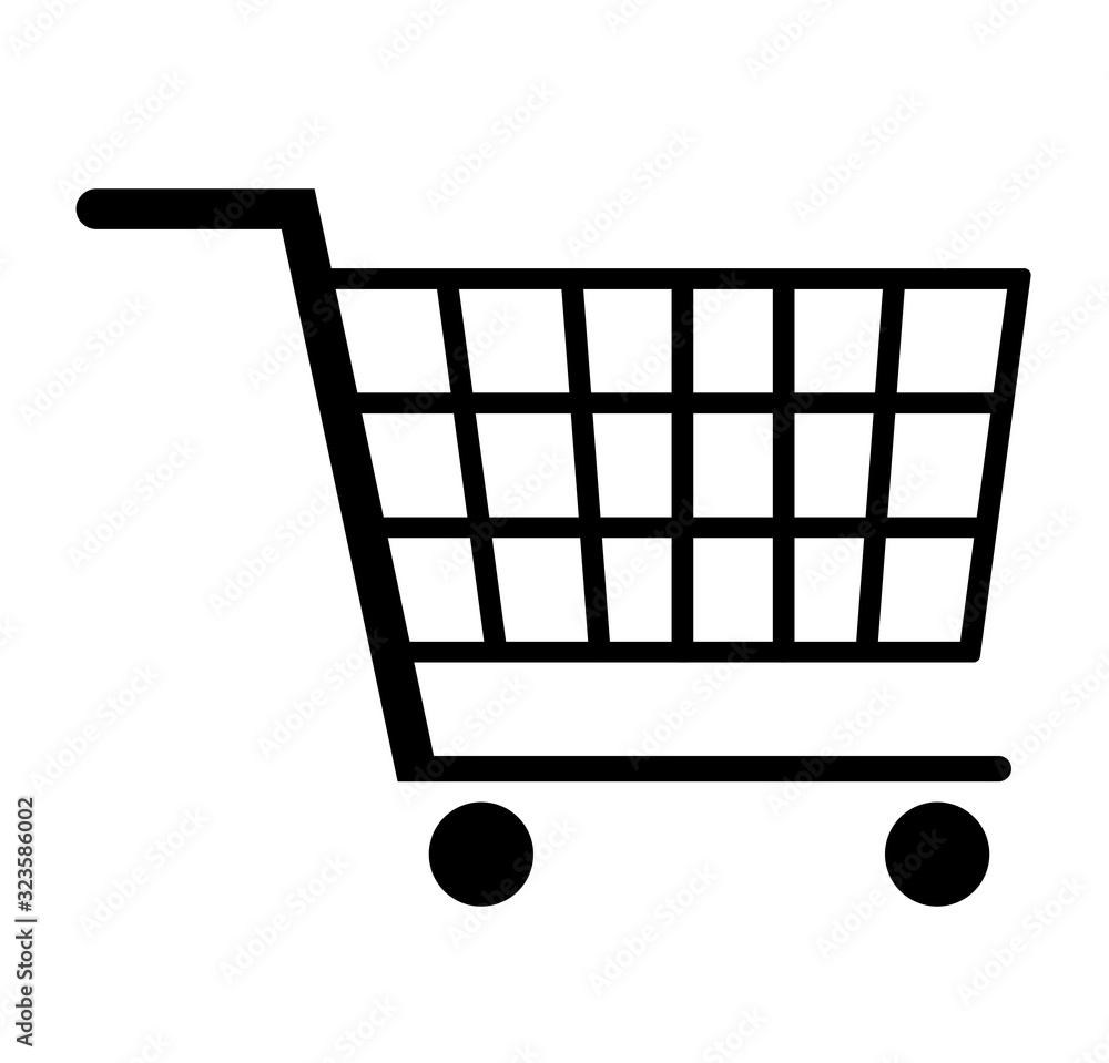 Shopping cart icon. Trolley for shopping and gifts. Shopping cart icon. Trolley for shopping and gifts.