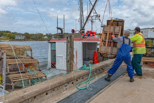 Lobster fishing in Blandford Nova Scotia landscape