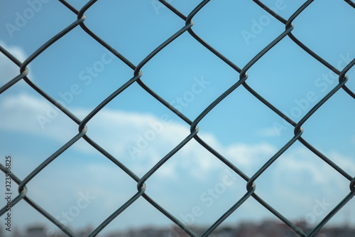 A nice weather view behind the fence