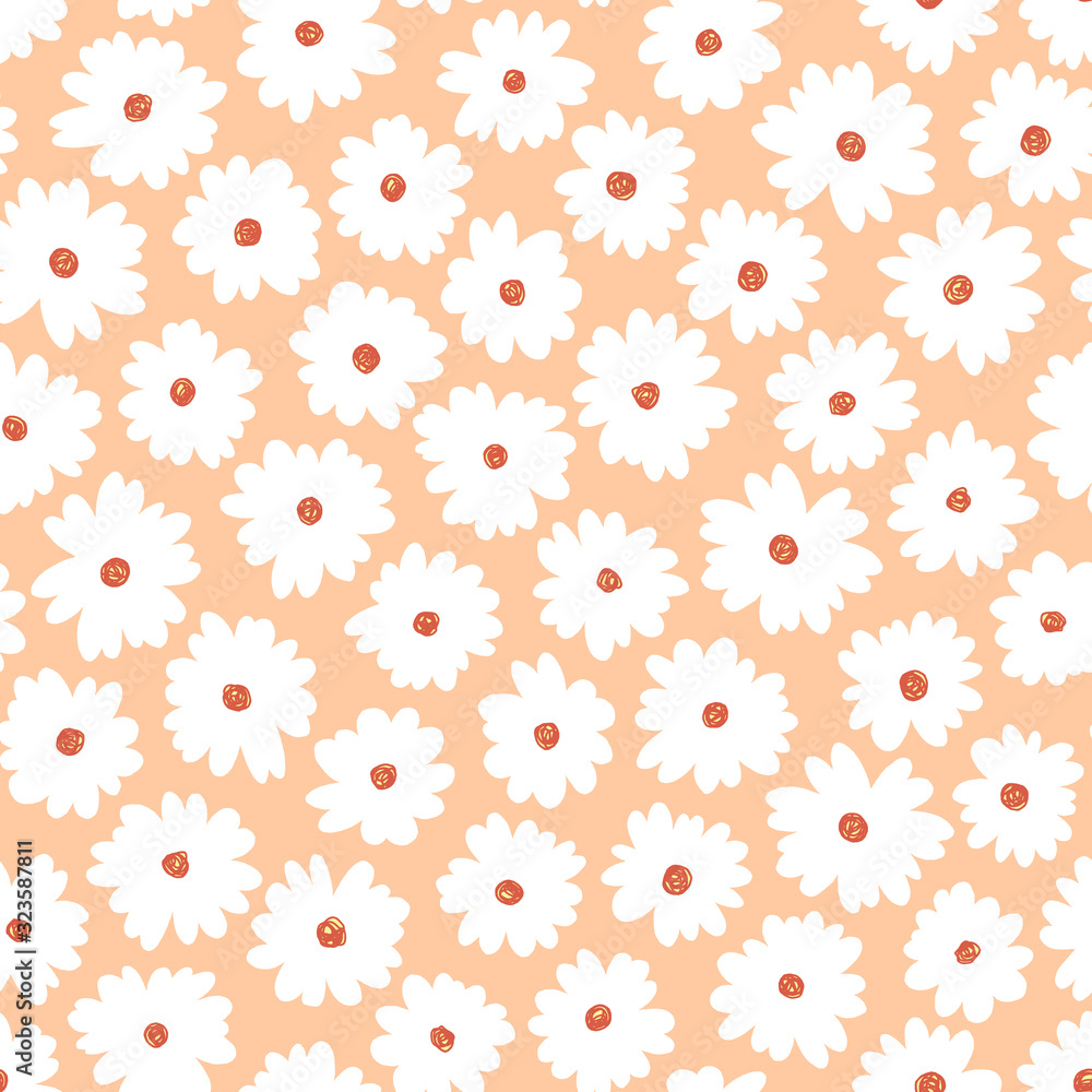 Fototapeta premium Seamless pattern material of an abstract flower,