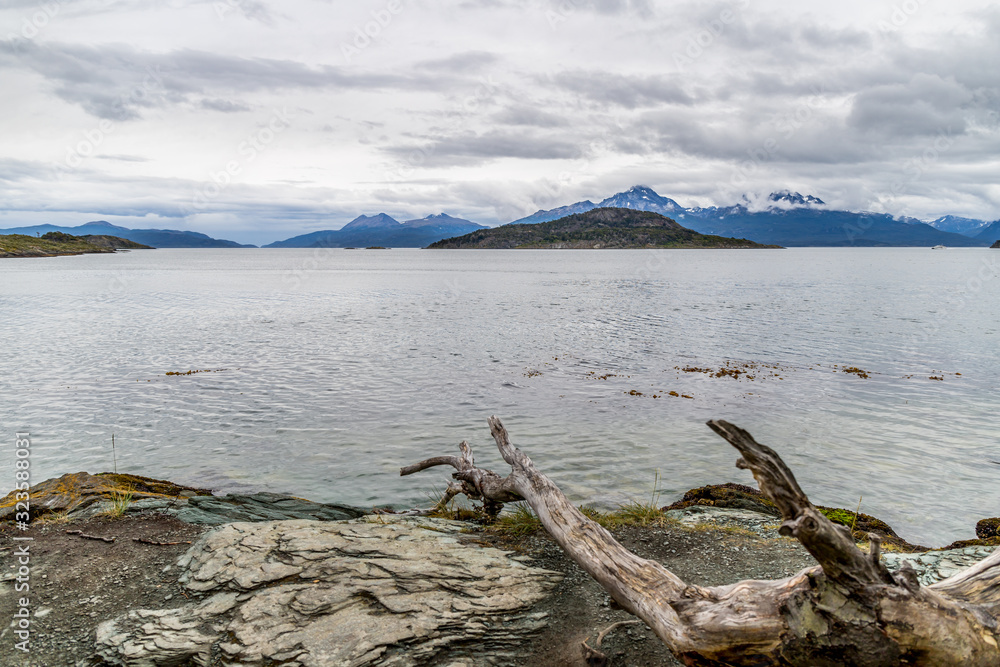Bahia Lapataia bay, Tierra Del Fuego national park , Argentina Bahia Lapataia bay, Tierra Del Fuego national park , Argentina