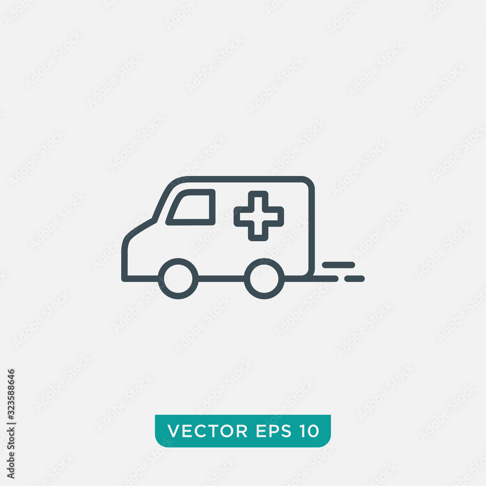 Ambulance Icon Design, Vector EPS10