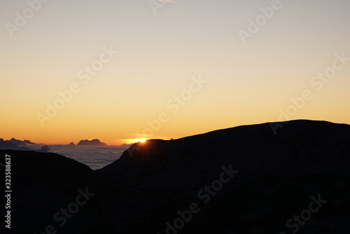 sunrise in Dachstein mountains