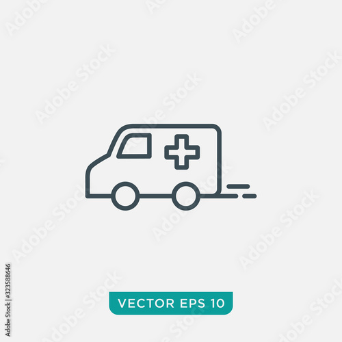 Ambulance Icon Design, Vector EPS10