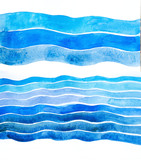 Watercolor blue and white handmade background