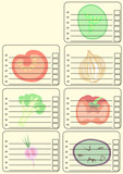 Background of vegetables. Design for lists and calendars. Vegetarian summer glider.