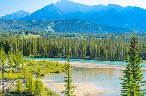 Majestic mountain river in Canada. © karamysh