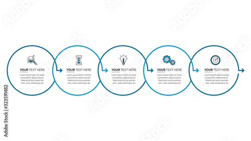 Business Infographic template. Design with numbers 2, 3, 4, 5, 6, options or steps.