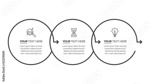 Business data visualization. Process chart. Abstract elements of graph, diagram with steps, options, parts or processes. Vector business template 