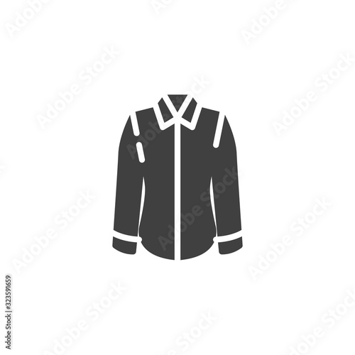 Long sleeve shirt vector icon. filled flat sign for mobile concept and web design. Mens shirt, clothes glyph icon. Symbol, logo illustration. Vector graphics