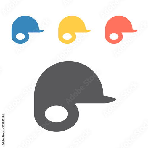 Baseball Helmet. Vector signs for web graphics