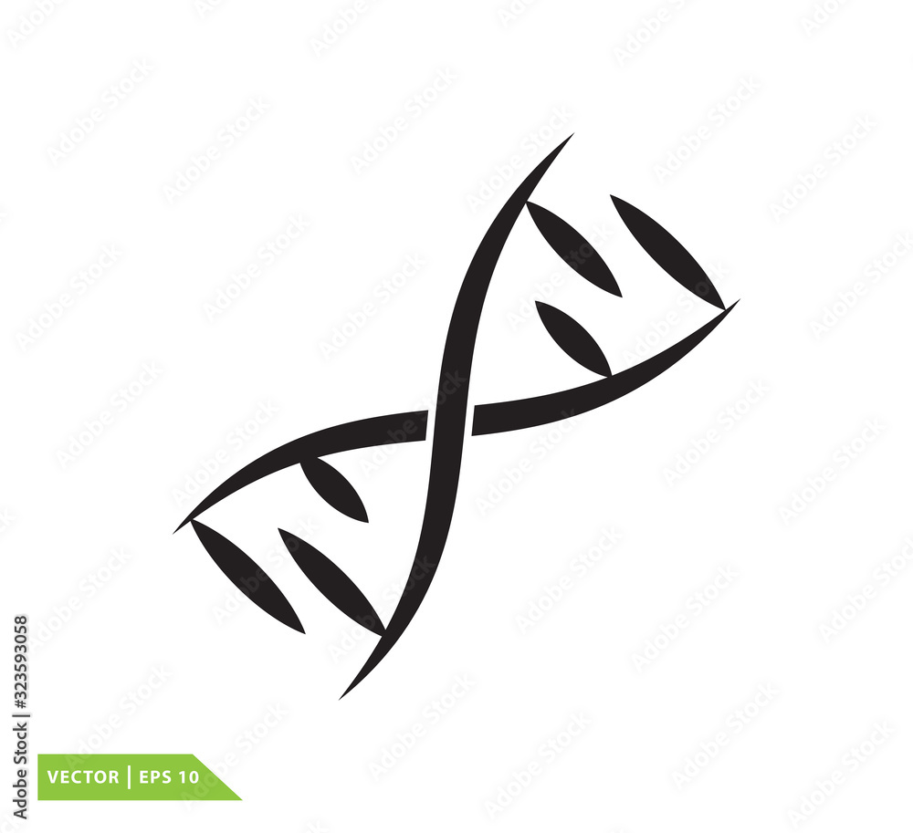 DNA icon vector logo design template DNA icon vector logo design template