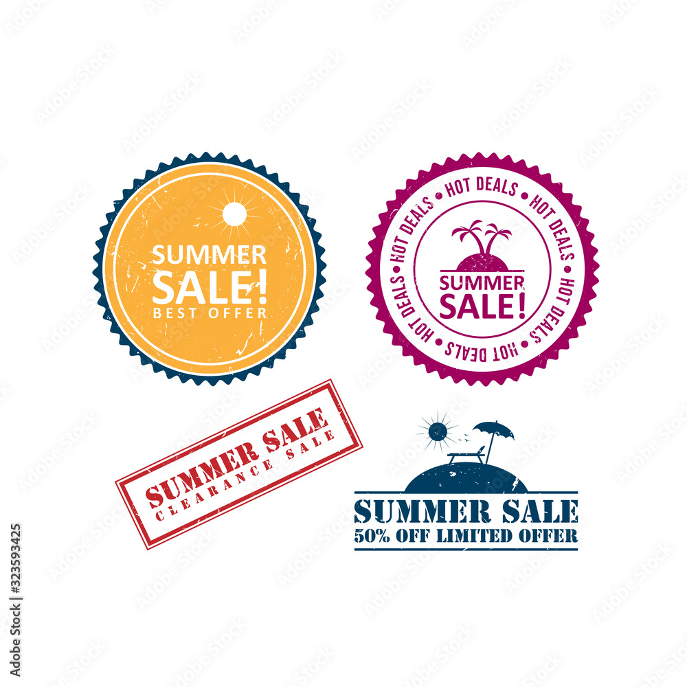 Summer sale rubber stamp design Summer sale rubber stamp design