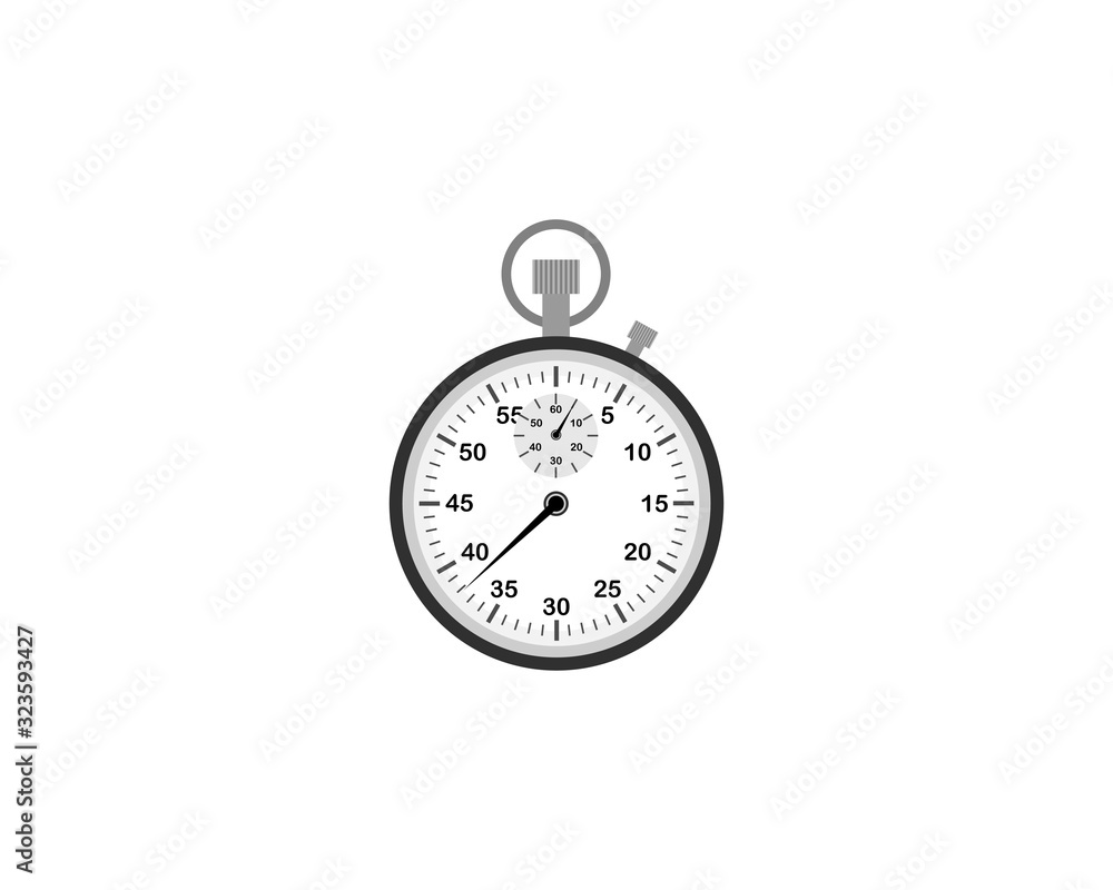 Classic stopwatch on a white background. Vector illustration. Classic stopwatch on a white background. Vector illustration.