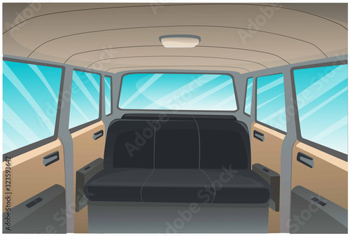 Cartoon image of car interior background.