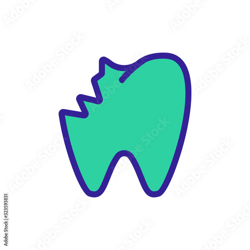 toothache icon vector. Thin line sign. Isolated contour symbol illustration