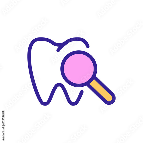 toothache icon vector. Thin line sign. Isolated contour symbol illustration