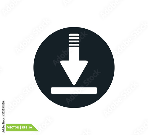 Download upload icon vector design template