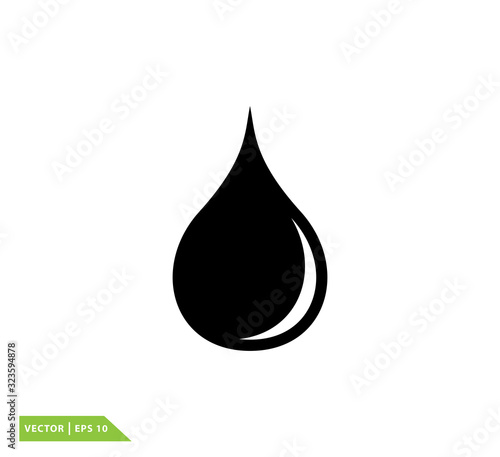 Drop water icon vector logo design template