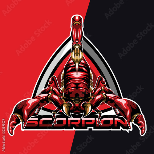 scorpion zodiac esport gaming mascot logo template, suitable for your team, business, and personal branding