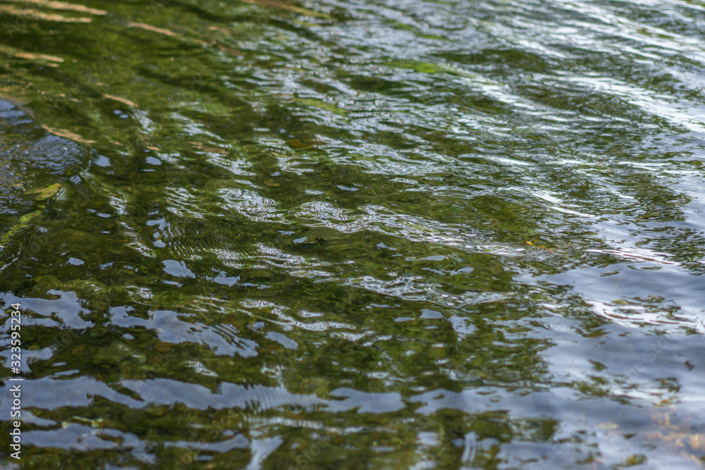 Backgrounds Water wave From the wind blowing Backgrounds Water wave From the wind blowing
