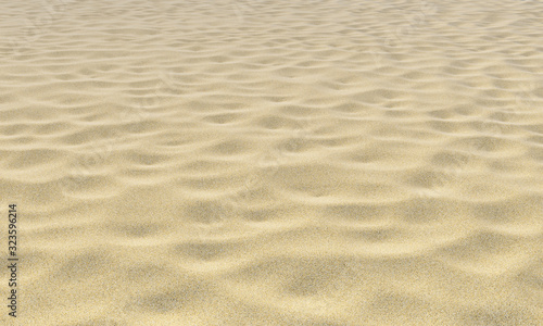 Yellow sand on beach under sunlight close-up