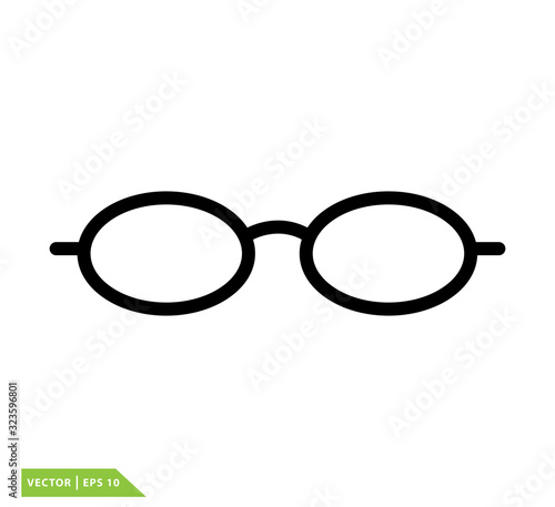 Eyeglasses icon vector logo template