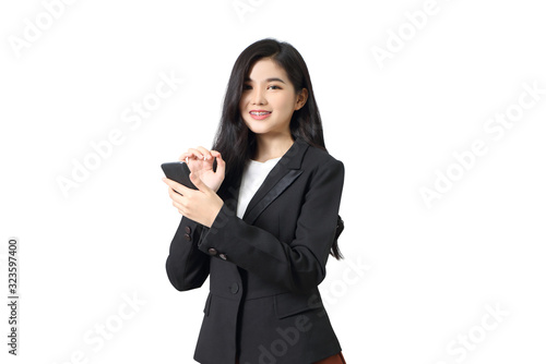 businesswoman and smartphone