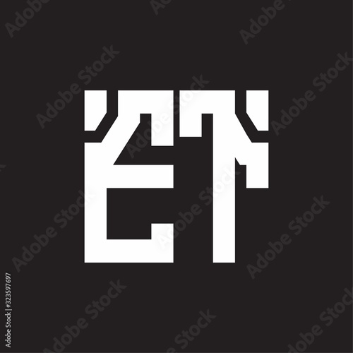 ET Logo with squere shape design template