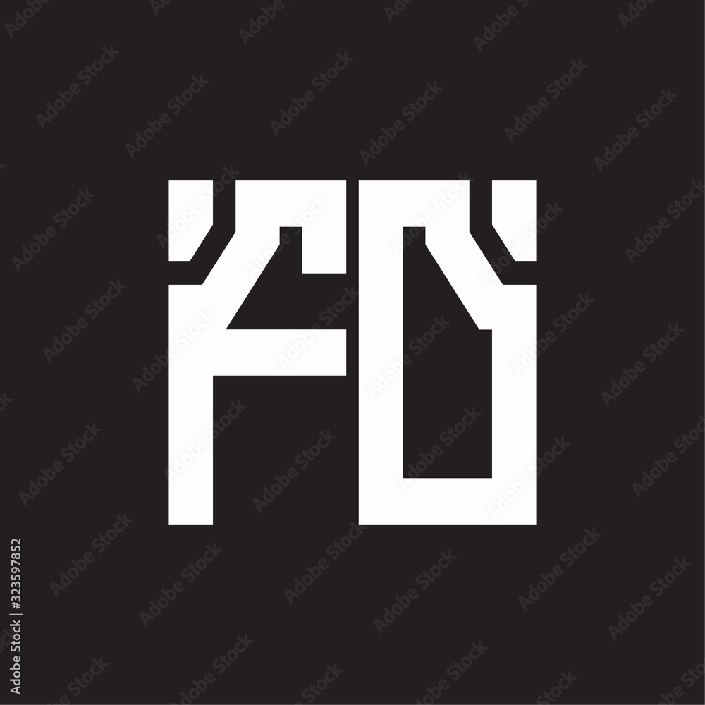 FD Logo with squere shape design template FD Logo with squere shape design template