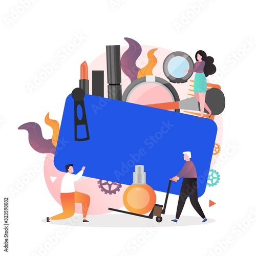 Makeup vector concept for web banner, website page