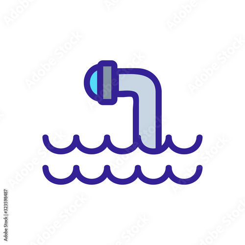 Periscope submarine icon vector. Thin line sign. Isolated contour symbol illustration