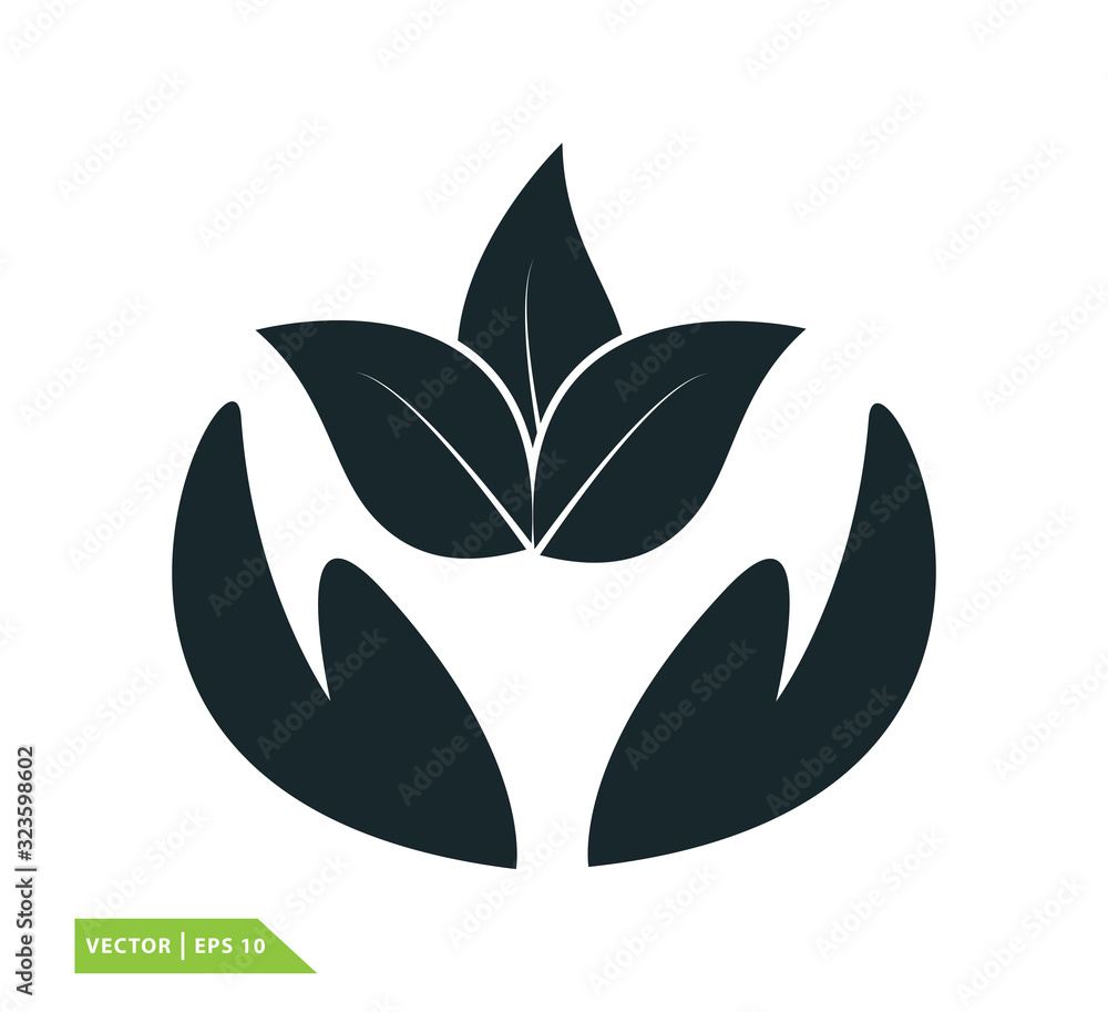 Leaf icon vector logo design template Leaf icon vector logo design template