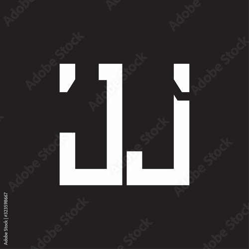 JJ Logo with squere shape design template