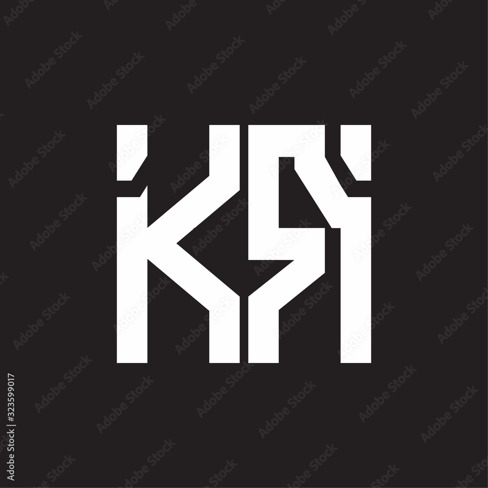 Obraz premium KR Logo with squere shape design template