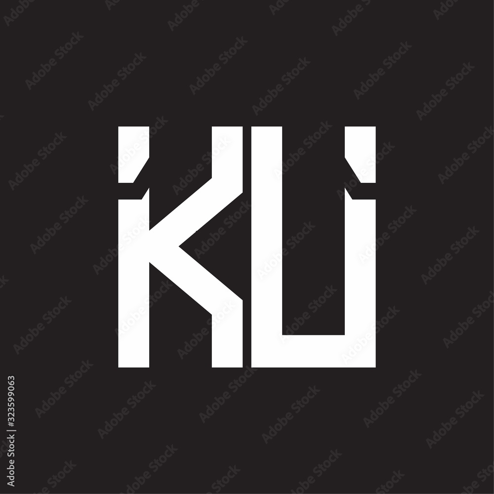 Obraz premium KU Logo with squere shape design template