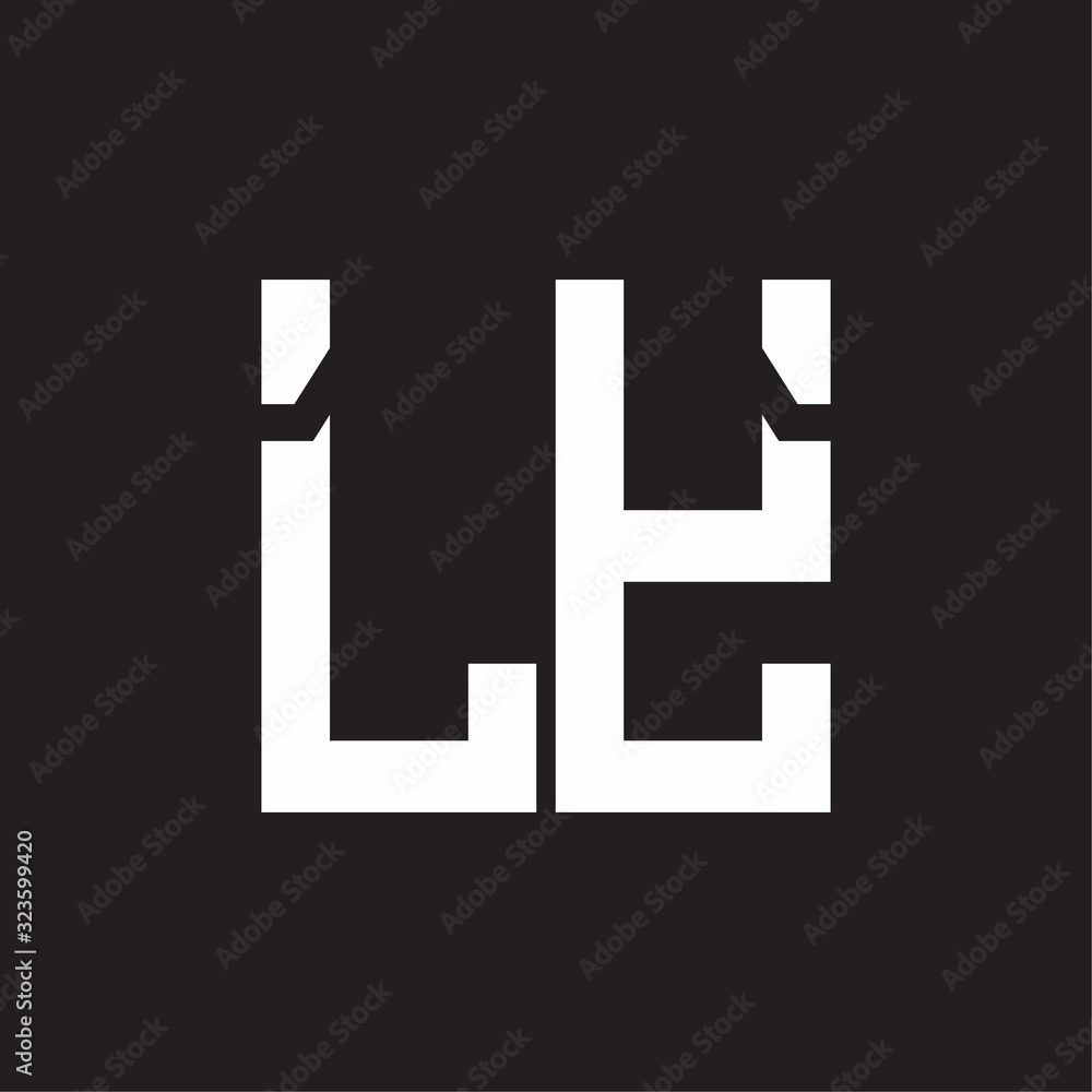 LY Logo with squere shape design template LY Logo with squere shape design template