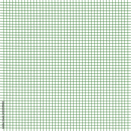 green chart sheet of paper on white background