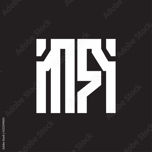 MR Logo with squere shape design template