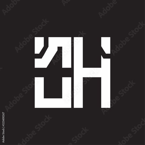 OH Logo with squere shape design template