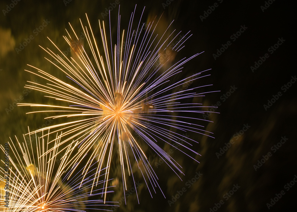 Obraz premium blue fireworks
