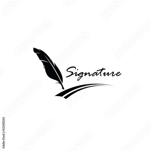 Signature Logo, Writer Logo, 