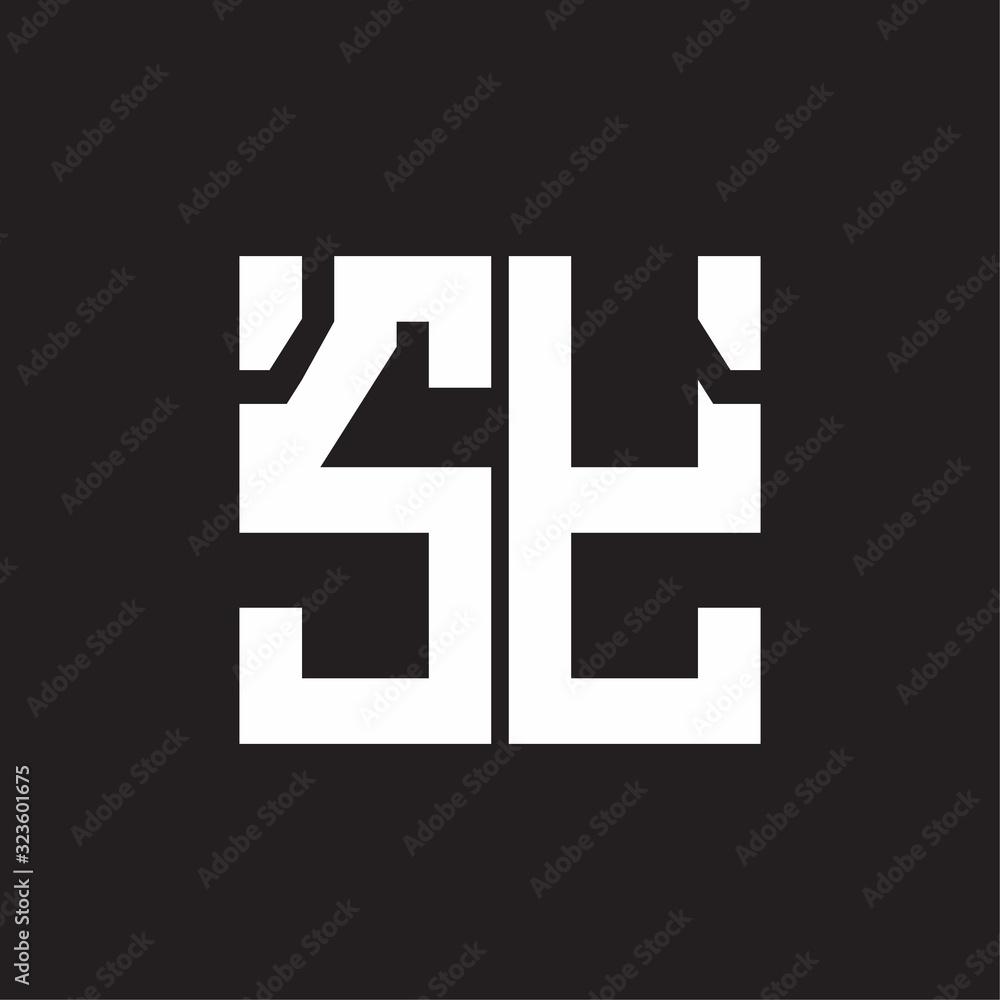 SY Logo with squere shape design template SY Logo with squere shape design template
